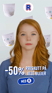 Priskutt på bleier