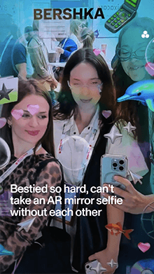 Users reacts to AR Mirrors