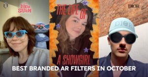 Article "Taylor Swift, Netflix, Gucci, & More | Best Branded AR Filters in October" cover