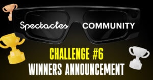 Article "Spectacles Community Challenge #6: Winners Announcement" cover