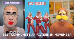 Article "From Halloween to Christmas | Best Community AR Filters in November" cover